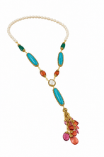Zultanite stone with fresh water pearl necklace