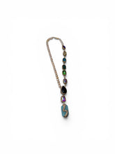 Fresh water pearls with multi colored cat eye stones necklace