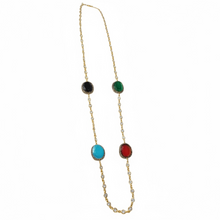 Multi color stone necklace