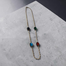 Multi color stone necklace