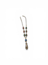 Fresh water pearls with multi color stone setting necklace