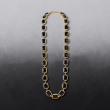 Black cat eye stones necklace