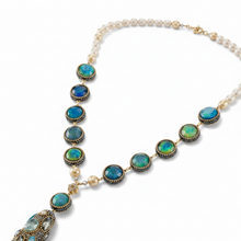 Fresh water perals with Mood stones necklace
