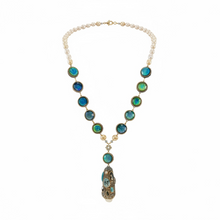 Fresh water perals with Mood stones necklace