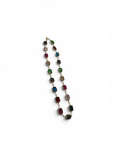 Multi colored cat eye stone necklace