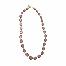 Pink cat eye stone necklace