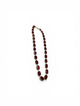 Red cat eye stone necklace