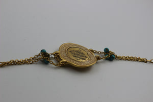 Arabic Calligraphy Bracelets with brass chain.