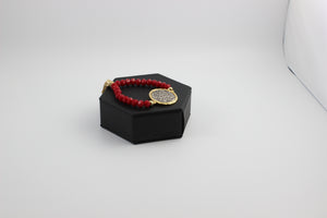 Arabic Calligraphy Bracelets With Colored Beads.