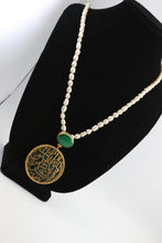 Calligraphy Necklace  with Semi precious Stone work.