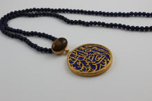 Calligraphy Necklace  with Semi precious Stone work.