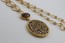 Calligraphy Necklace  with Semi precious Stone work.