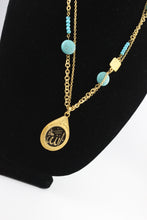 Calligraphy Necklace with Brass Chain