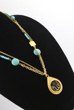 Calligraphy Necklace with Brass Chain