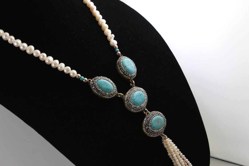 Silver Necklace Collection with Semiprecious stone work