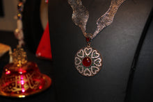 Turkish semi precious stone work pendants on silver--authentic.