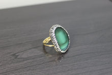 Colored Stone Ring with Zircon