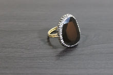 Colored Stone Ring with Zircon