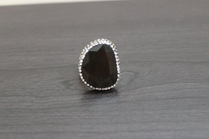 Colored Stone Ring with Zircon