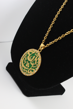 Calligraphy Necklace with Brass Chain